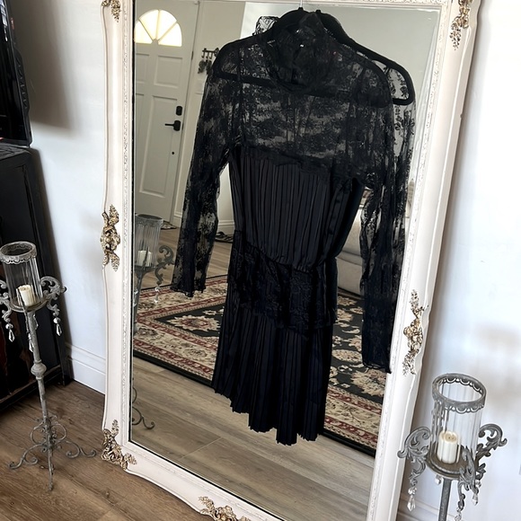 Free People Black Laced Mini Dress - Picture 3 of 10